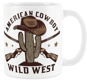 Purely Home Wild West Cowboy Mug - American Rodeo Country Themed Gift/Present - Tea/Coffee Hot Drinks Ceramic Cup