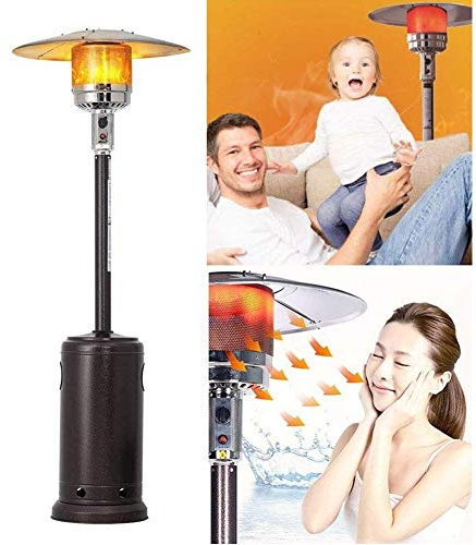 VVHUDA Patio heaters Outdoor Heater 13kw Terrace Heater Height Adjustable Stand Free Standing Infrared Radiant Heater for Outdoor Garden Parasol,Bottled Liquefied Gas Patio Heater small gift