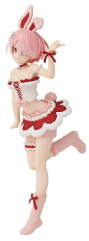 Zhongkaihua Re:0 Anime Figur Rem und Ram Niedliche Anime Bunny Girl Figuren Stehposition Statue PVC Modell Sammlerstücke Desktop Ornament