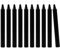 Scentoria 10er Premium Schwarze Stabkerzen Ø 2,1 cm · 22 cm, Lang, Geruchlos für Tischdekoration, Bankett, Hochzeit