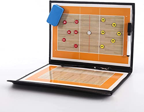 RHYDNO Taktiktafel Volleyball-Trainer-Taktik, tragbare magnetische Volleyball-Taktiktafel, strategische Volleyball-Trainer-Zwischenablage, Sporttraining, Zusatzausrüstung-54 * 32CM