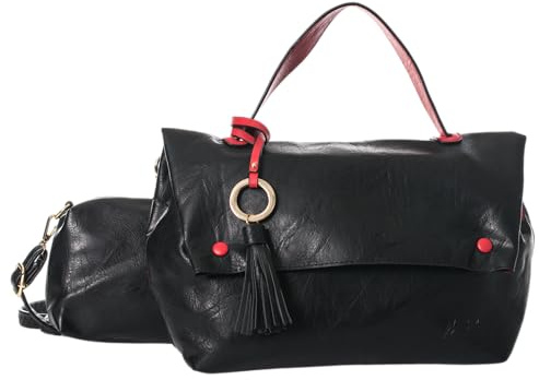 Mabel Womens Top Handle Shoulder Handbag with a Second Bag with Multiple Carry Options - 100% Vegan Leather Purse - Sage