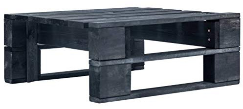 Xichuzi Garten-Palettenhocker, Gartenhocker, Balkon Hocker, Fusshocker Garten, Hocker Garten, Fußhocker Für Sessel, Gartenmöbel Hocker, Holz Schwarz