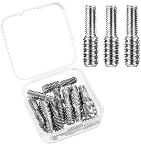 15 Pcs Vis de Réduction à Double Tête, Vis de Conversion en Acier Inoxydable, Boulons Filetés à Double Extrémité, M6x1 à M8x1,25 Adaptateur de Filetage Vis de Réparation(M6x1 à M8x1,25)