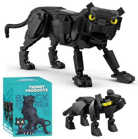 SymGrpu Leopard Bausteine Bausatz, 378 Stücke Kreative Tiere Klemmbausteine zum Ausstellen, STEM Pädagogisches Leopard Modell Spielzeug, Geschenkideen für Kinder ab 6 Jahren