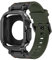 BAHDB Funda con correa para Apple Watch Band Ultra 2, 49mm, 44mm, 45mm, funda protectora de TPU, pulsera de silicona para IWatch Series 9, 8, 7, 6, 5, 4 correas de reloj(B-Green,45mm)