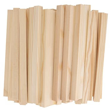 HOODANCOS 50Stücke Quadratische Holzstäbe DIY Bastelmaterial Für Holzhandwerk Accessoires Für Projekte Und Modellbau