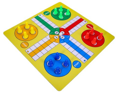 Yardwe Ludo Chess Flying Chess Board Game Toy Portable Flying Toys for Boys and Girls Interactive Logic Think for Family Game Night