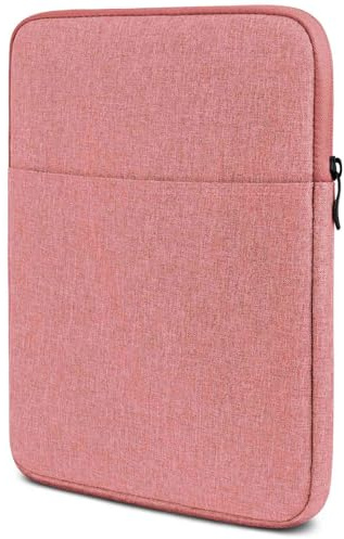 moex Tablet Hülle für TABWEE T20 Tasche mit Reißverschluss und Fach für Zubehör, Nylon Stoff Sleeve weich Gepolstert, Schutzhülle Minimalistisch Dash Case, Rosa