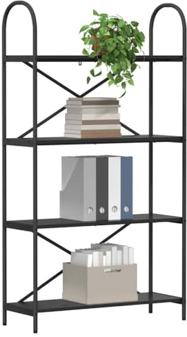 vidaXL Bookcase Shelves Rectangular Storage Units Supports Modern Freestanding Furniture for the Living Room