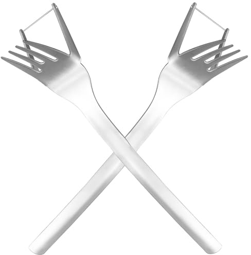 TOYANDONA 2 pezzi Affetta Anguria in Acciaio Inossidabile Utensile Taglio Frutta con Forchetta Integrata per Cucina e Gite Lame Affilate e Lisci per Taglio Sicuro e Facile