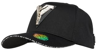 Carlo Colucci Basecap mit Metall-Ikarus Schwarz, OS