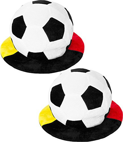 normani 1, 2, 5 oder 10 Deutschland Fußball Mütze Schlapphut mit Krempe Fußballhut in Deutschlandsfarben Farbe 2 Stück