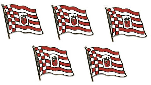 Yantec Flaggenpin 5er Pack Bremen Pin Anstecknadel Fahnenpin