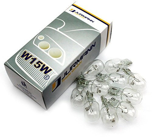 Jurmann Trade GmbH® 10x Stück Jurmann® 12V W16W W2,1x9,5d T15 Kugellampe Halogen Lampen Autolampen KFZ-Beleuchtung Birne