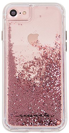 Case-Mate iPhone 8 Case - WATERFALL - Cascading Liquid Glitter - Protective Design for Apple iPhone 8 - Rose Gold