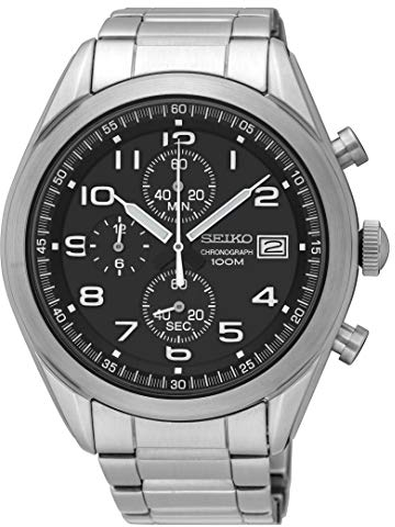 Seiko Herren Chronograph Quarz Uhr mit Edelstahl Armband SSB269P1