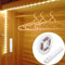 LUXJET Warmweiß LED Streifen mit Bewegungsmelder für Kleiderschrank Klebe Led Streifen Batteriebetrieben 1M für Küche, Toilette, Schlafzimmer, Treppe