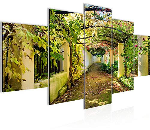Runa Art - Bilder Natur Gasse 200 x 100 cm 5 Teilig XXL Wanddekoration Design Beige 609251a