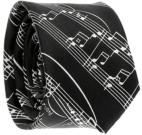 Cravate Partition Noire - Cravate Fantaisie Originale Musique