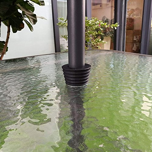 QIQIHOME Umbrella Cone Umbrella Wedge Parasol Base Stand Patio Table Hole Ring Plug (Black) (Black)