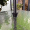 QIQIHOME Regenschirm Konus Regenschirm Keil Sonnenschirm Boden Ständer Terrasse Tisch Loch Ring Plug (Schwarz) Schwarz