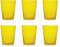 Memento Lot de 6 Verres en Verre poudré sans Pied Jaune Transparent