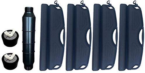 well2wellness® Pool Winterverschluss Set - 4 x Eisdruckpolster, 2 x Winterstopfen 38-51mm + 1 x Skimmerstopfen