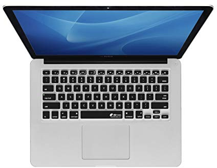 KB Covers Scandinavian Keyboard Cover - langlebige Tastaturabdeckung, skandinavisches Layout, abwaschbar - für MacBook Pro Late 2016+ mit Touch Bar, schwarz