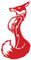 kleb-Drauf | 1 Fuchs | Rot - glänzend | Autoaufkleber Autosticker Decal Aufkleber Sticker | Auto Car Motorrad Fahrrad Roller Bike | Deko Wrapping Tuning Styling Stickerbomb