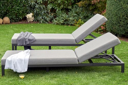 Hartman Eva Loungeliege, flanelle, Sunbrella, 195 x 70 x 31 cm, Rückenlehne verstellbar
