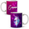 LolaPix Tasse personnalisée avec nom/texte. Cadeaux personnalisés pour les fans. Tasse Personnalisé en Ceramique. Tasses pour les Fans avec intérieur couleur. UNICORN