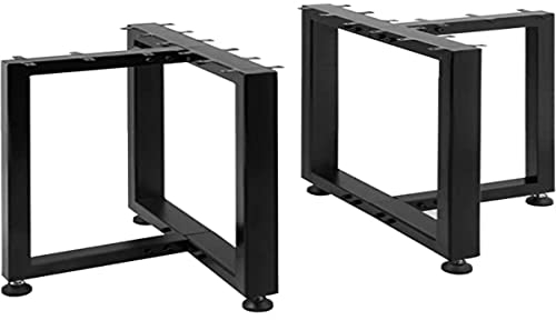 Happybuy Patas para Mesas 16' x 18', Conjunto de Patas de Mesa 16' x 18', Patas para Muebles, Metal, de Forma T