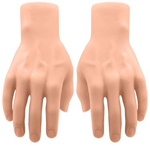 JOYIN 2 gruselige realistische Hände für Halloween-Dekoration Handmodell, Simulationshandmodell, Halloween Kostümzubehör, Spukhaus-Dekor, 20cm x 10cm menschliche Handmodelle