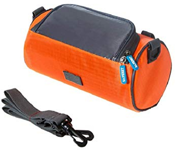 Fahrrad Lenkertasche, Asudaro Wasserdicht Vorne Fahrrad Tasche Mountainbike Tasche Lenker Fahrradtasche mit Transparentem Touchscreen und Schultergurt für Rennräder Mountainbikes Motorräder,Orange
