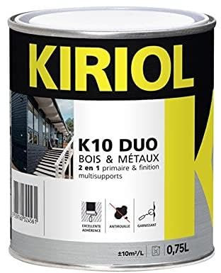 kiriol TAA70034 Peinture antirouille K10 Duo COMUS Brillant Noir 0.75L-A005356