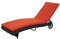 Mendler Sonnenliege HWC-D80, Gartenliege Relaxliege Liege, Poly-Rattan - anthrazit, Kissen Terracotta