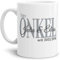 Tasse - Patenonkel seit - zum selbst Gestalten mit Kindernamen und Geburtsjahren - Geschenk für den besten Patenonkel - Keramiktasse, Weiß Glanz, 300 ml