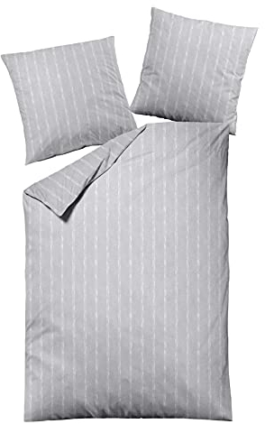 Dormisette Edelbiber Bettwäsche 2 teilig Bettbezug 155 x 220 cm Kopfkissenbezug 80 x 80 cm 1006-90 1006 Melange Mehrfarbig