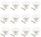 Jiayaus 12 Tiradores Armarios Blancos, Tiradores Cajones con Tornillos, Redonda Tiradores Madera, Pomos Y, 24mm