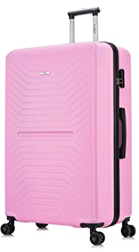 FLYMAX 29 Grandes valises sur 4 Roues Bagages légers à Coque Rigide Bagages en soute durables Combinaison à 3 Chiffres intégrée Rose 100 litres