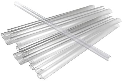 Stel4Style PVC Sichtschutz Streifen Privatsphäre Doppelstabmatten Zaun Folie inkl. 30 Befestigungsclips, Farbe:Transparent, Länge:nur 30xClips