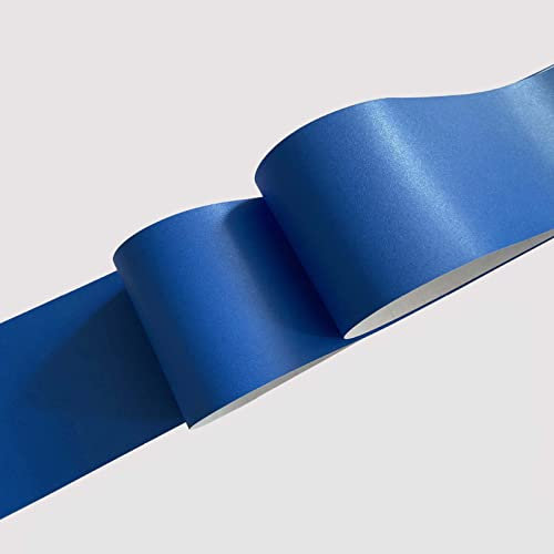 Guest Ruyunlai Matte Dark Blue Wallpaper Border self Adhesive Wall Border Sticker Peel and Stick Home Ceiling Decorative Border for Bathroom Living Room Kitchen 15cm X 500cm