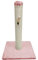 Rascador Poste para Gatos con Bola Colgante, Afilador uñas para Gatos,Sisal Natural,Base 40x40,Altura 62cm.Color Rosa