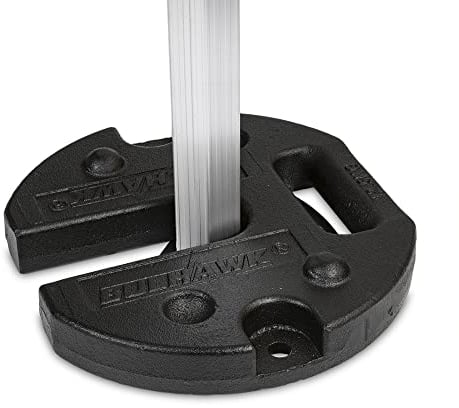 SET OF 4 BULHAWK® 12.5KG HEAVY DUTY IRON STEEL POP UP GAZEBO LEG WEIGHTS PLATES
