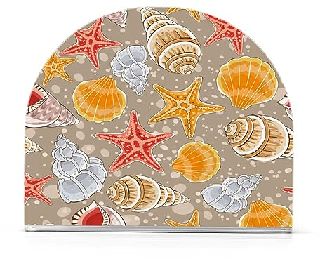 JUMBEAR Muschel-Serviettenhalter für Tische, eleganter Acryl-Teller, Papierserviettenhalter, Papierserviettenhalter für Restaurant, Dekoration, Küche, Bar, Zubehör