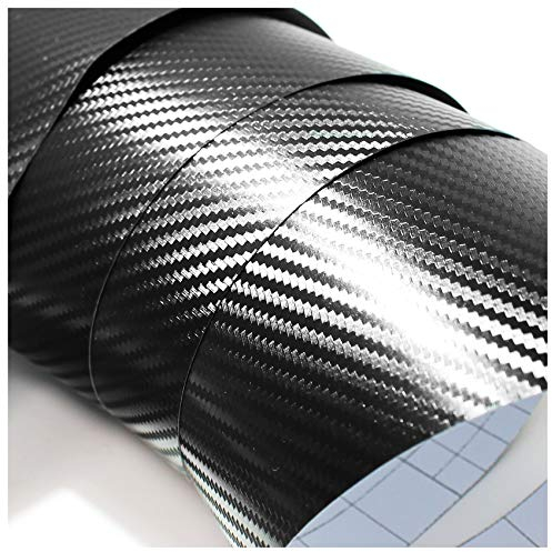 Finest Folia Auto Folie FFX Carbon Schwarz 30x152 cm Autofolie Zierleisten Chrom Delete Blasenfrei (FFX Carbon Schwarz)