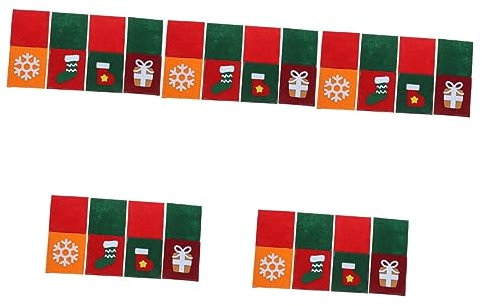 Cabilock 5 Juegos De Portacubiertos para Fiesta De Navidad Bolsa para Cubiertos De Navidad Portacubiertos para Festival Almacenamiento Compacto Decoración Navideña 4 Piezas X 5