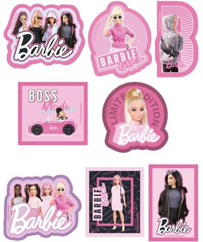 Haberdashery Online Barbie Iron on Clothes Patches 8 Pieces Iron on Patches for Repair and Decorate Pants Jackets Sweaters Backpacks