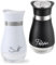 Pack of 2 Salt and Pepper Pots Salt and Pepper Shaker Salt and Pepper Set Salt Shaker Salt Pot Kitchen Accessories (Black & White)